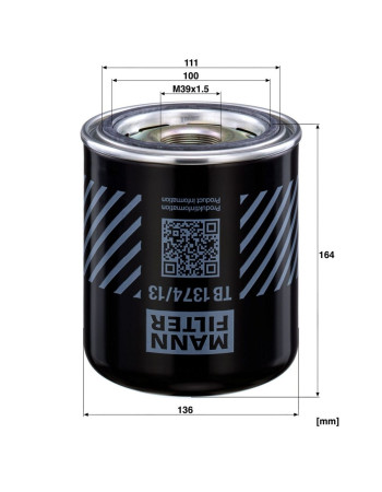 Mann Filter TB1374/13X Hava Kurutucu Filtre