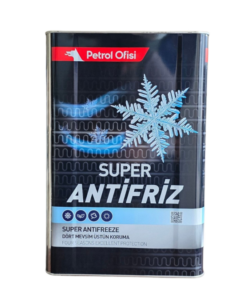 Petrol Ofisi Süper Antifriz 15 KG  Dört Mevsim Üstün Koruma Etilen Glikol Esaslı Konsantre Antifriz