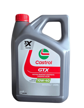 Castrol GTX 10W40 4 LT Yarı Sentetik Motor Yağı