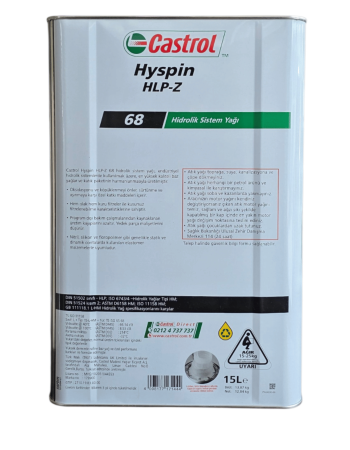 Castrol Hyspin HLP-Z 68 15LT Çinko Bazlı (ZDDP) Hidrolik Yağı 