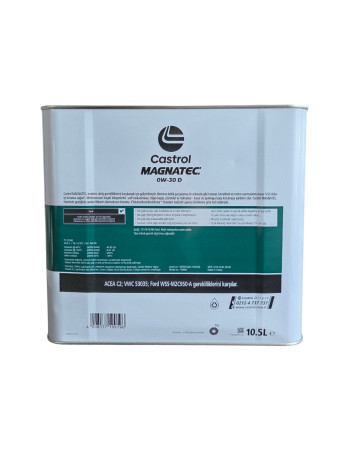 Castrol Magnatec 0W-30 10,5 LT Tam Sentetik Motor Yağı