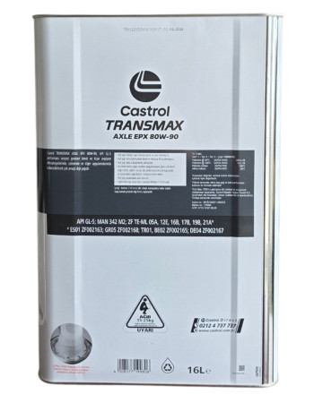 Castrol Transmax Axle EPX 80W-90 16 LT Diferansiyel ve Şanzıman Yağı