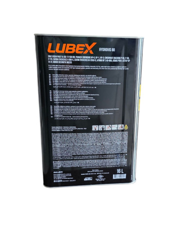 Lubex Hydrovis 68 16 LT ISO VG 68 Viskozite Sınıfında HLP Tip Aşınma Önleyici Hidrolik Yağı