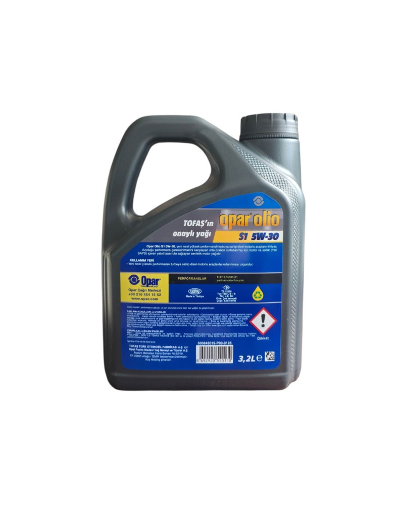 Opar Olio S1 5W-30 3.2 lt Motor Yağı 4'lü Koli