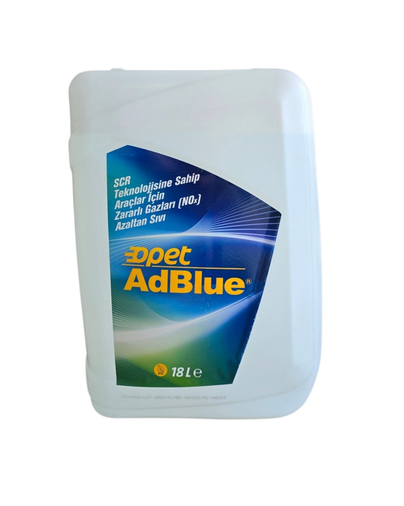 Opet Adblue 18 LT Egzoz Gazındaki Zararlı NOx Emisyonlarını Azaltan Yüksek Saflıkta Üre Çözeltisi