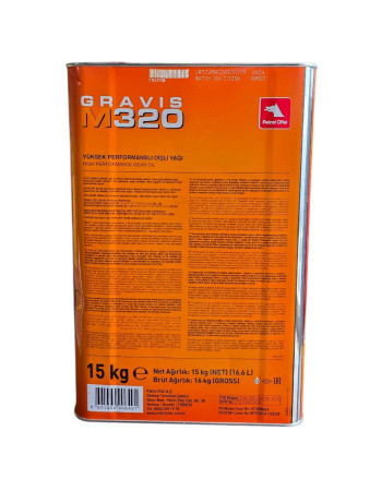 Petrol Ofisi Gravis M 320 15 KG Yüksek Performanslı EP (Extreme Pressure) Katkılı Endüstiriyel Dişli Yağı