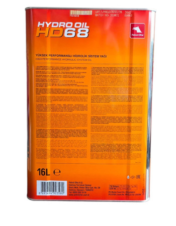 Petrol Ofisi Hydro Oil HD 68 16 LT Hidrolik Yağ