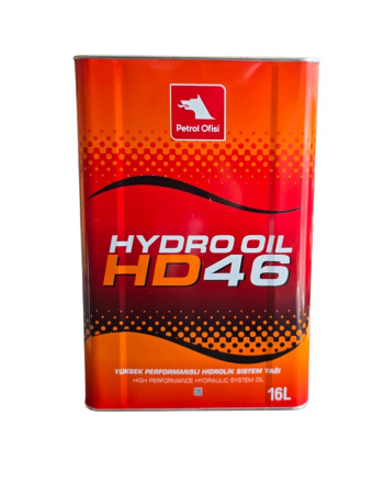 Petrol Ofisi Hydro Oil HD 46 16 LT Yüksek Performanslı Aşınma Önleyici (AW) Katkılı Hidrolik Yağı