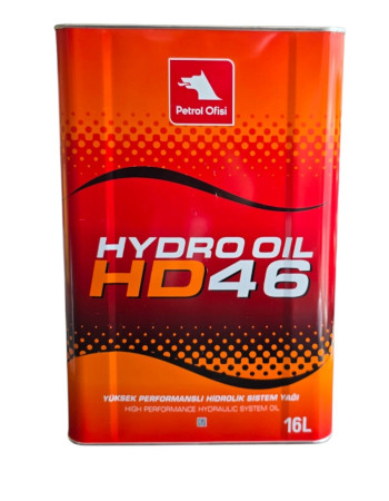 Petrol Ofisi Hydro Oil HD 46 16 LT Yüksek Performanslı Aşınma Önleyici (AW) Katkılı Hidrolik Yağı