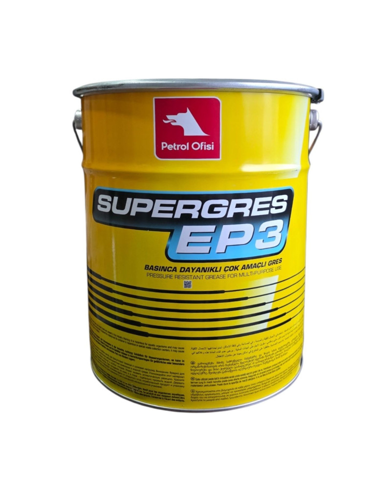 Petrol Ofisi Süper Gres EP 3 15 KG (Extreme Pressure) Katkılı Lityum Sabunlu Gres Yağı