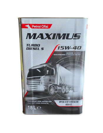 Petrol Ofisi Maximus Turbo Diesel S 15W40 18 LT Yüksek Performanslı Motor Yağı