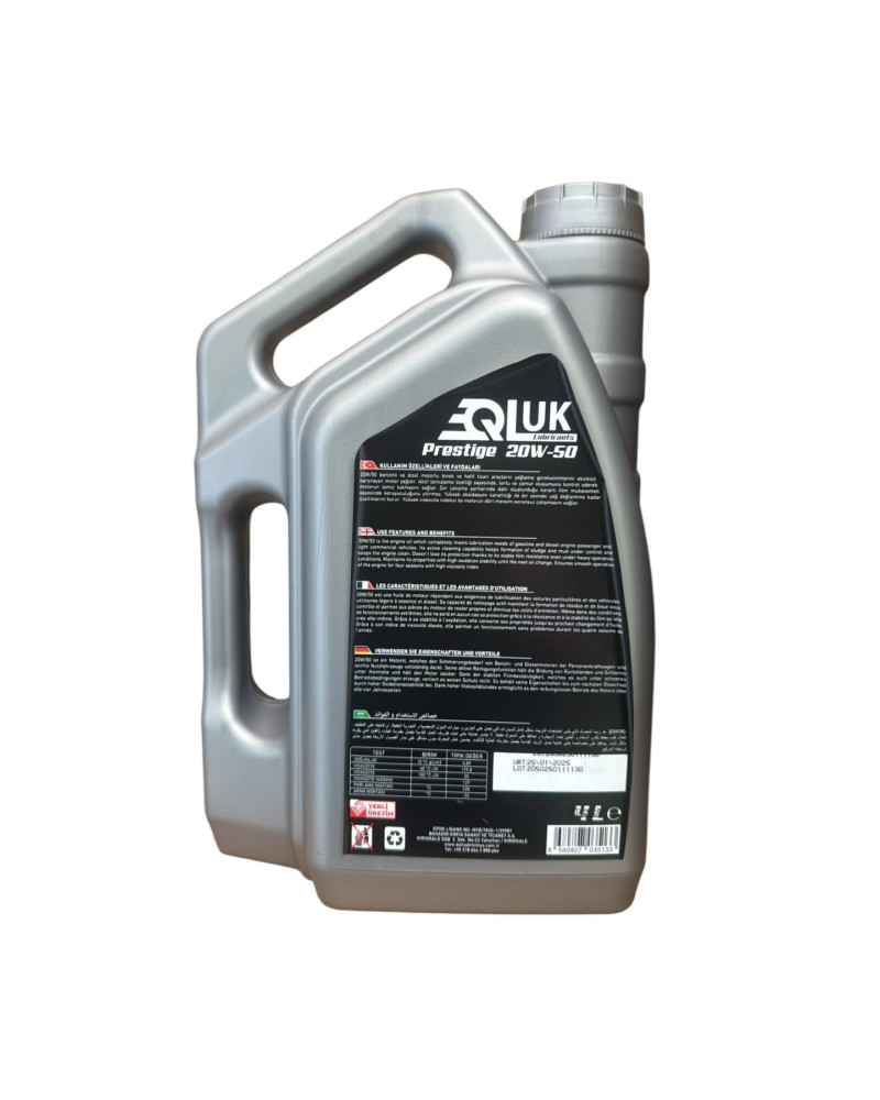 QLUK 20W-50 4 LT Motor Yağı 4 Adet Koli