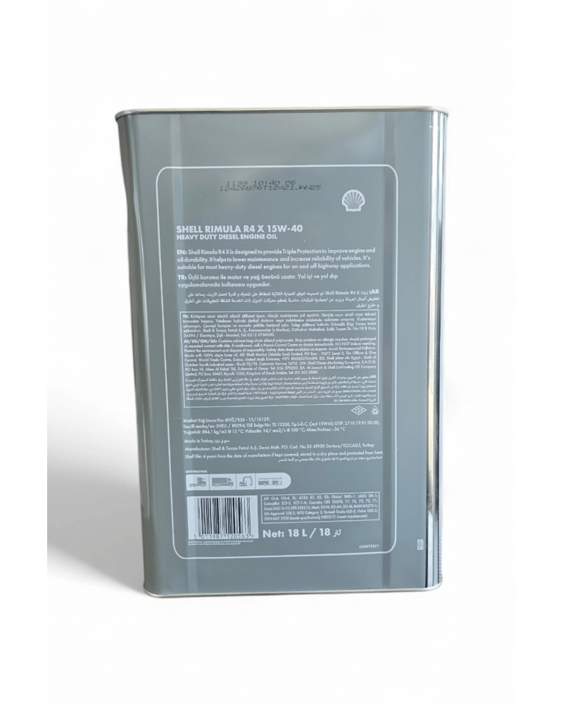 Shell Rimula R4X 15W40 16 KG-18 LT