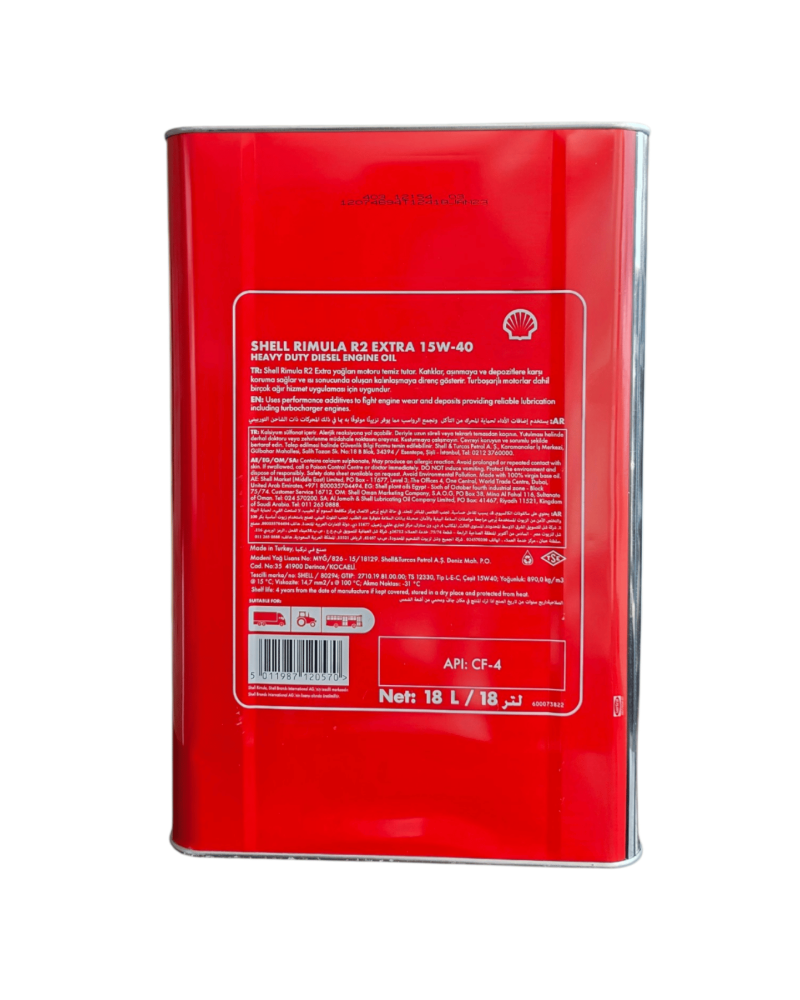 Shell R2 Rimula 15W40 16 KG Mineral Bazlı Motor Yağı