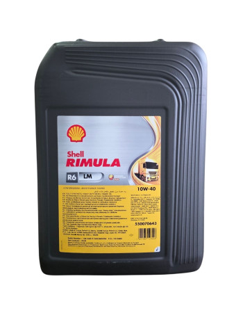 Shell Rimula R6 LM 10W-40 20 LT - 17,5 KG Tam Sentetik Ağır Vasıta Motor Yağı