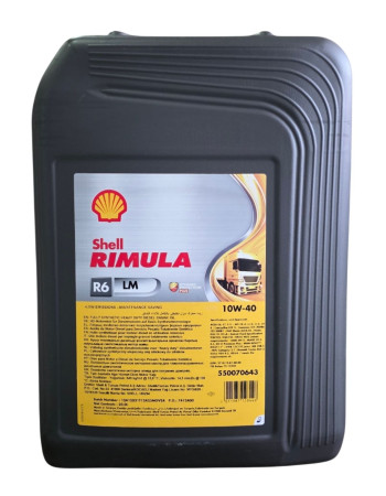 Shell Rimula R6 LM 10W-40 20 LT - 17,5 KG Tam Sentetik Ağır Vasıta Motor Yağı