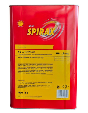Shell Spirax S2 A 80W-90 16 LT Diferansiyel ve Şanzıman Yağı