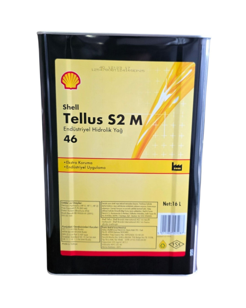 Shell Tellus S2 M 46 16 LT Hidrolik Yağ