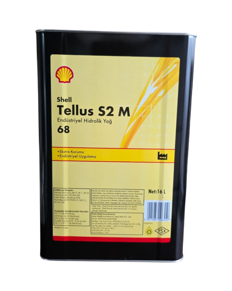 Shell Tellus S2 M68 16 LT Hidrolik Yağı