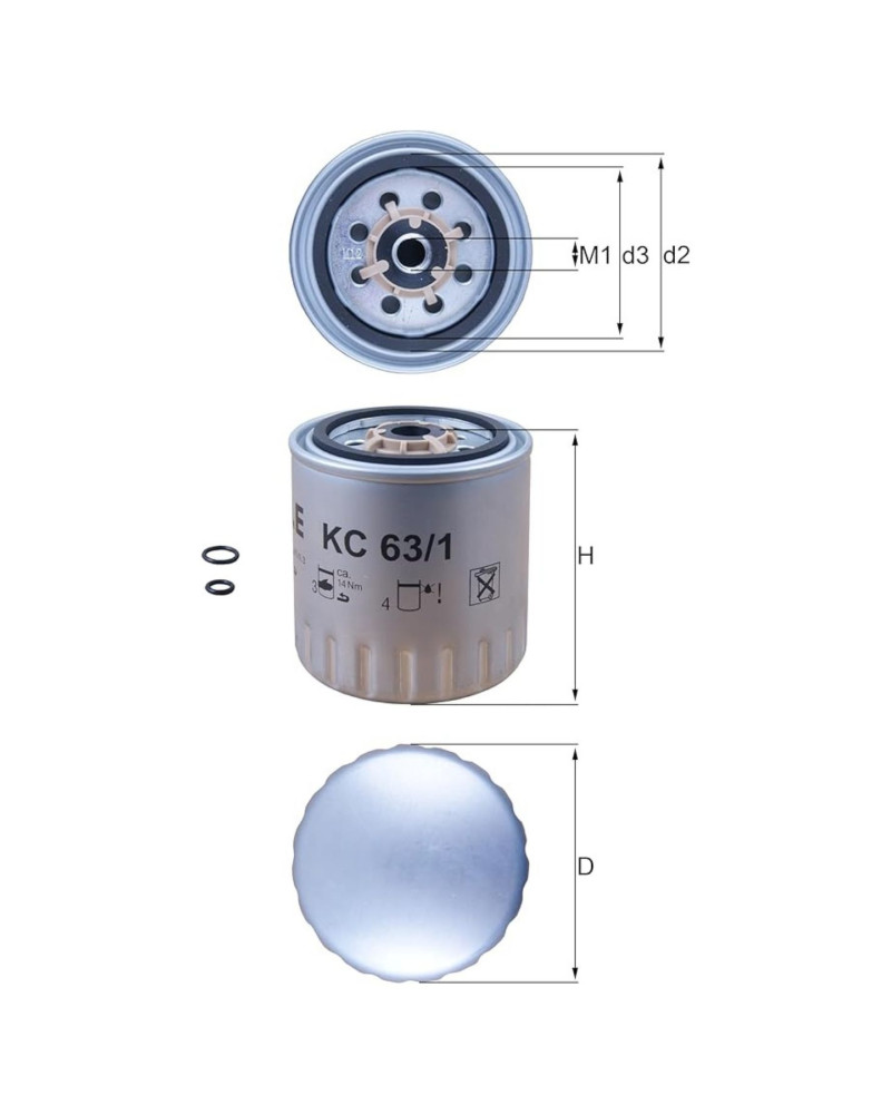 Mahle Filter KC63/1D Yakıt Filtresi