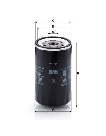 Mann Filter W1160 Yağ Filtresi