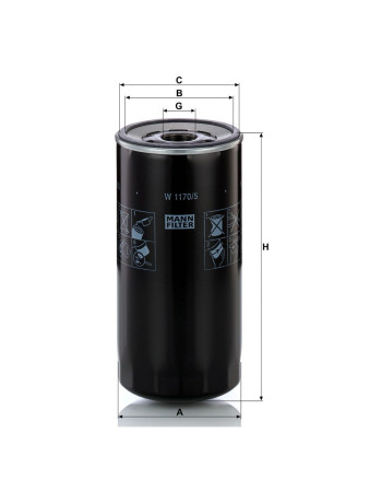 Mann Filter W1170/5 Yağ Filtresi
