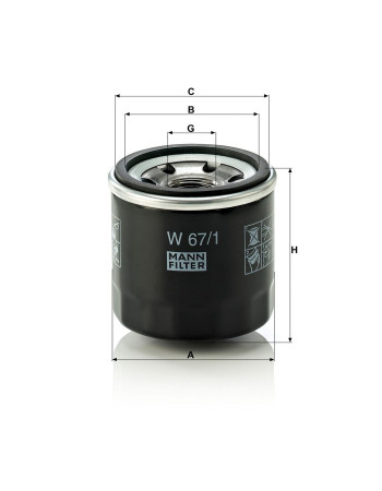 Mann Filter W67/1 Yağ Filtresi 10 Adet