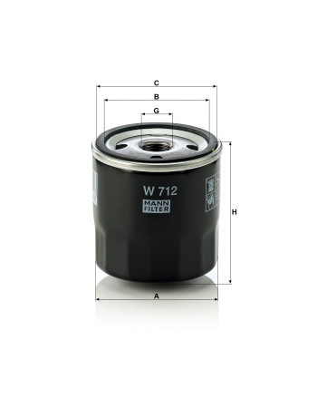 Mann Filter W712 Yağ Filtresi