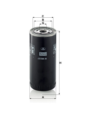 Mann Filter W962/27 Yağ Filtresi