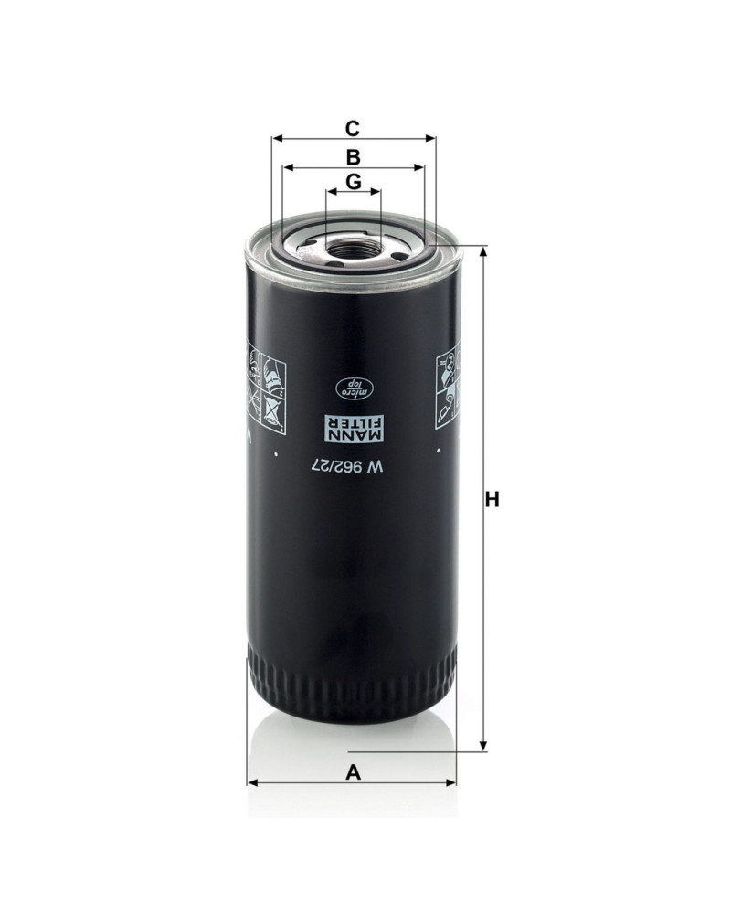 Mann Filter W962/27 Yağ Filtresi