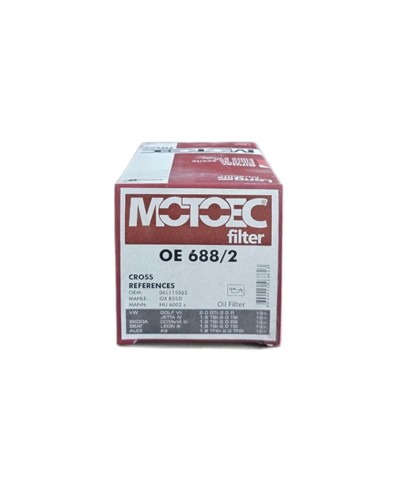 Motoec Filter OE688/2 Yağ Filtresi Fil Filter MLE1753MG Mann Filter HU6013z Bosch Filter 1457437004 Sardes Filter SO1123/1 Sion Filter SN2614 Purflux Filter L980 Kraftvoll Filter 06020173 Ufi Filter 2515300 06K115466  06L115562 95811546600