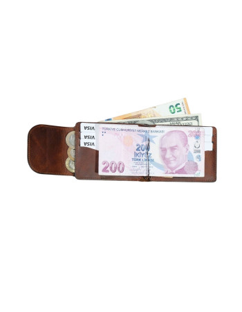 Mono Klips Hakiki Deri Erkek Cüzdan