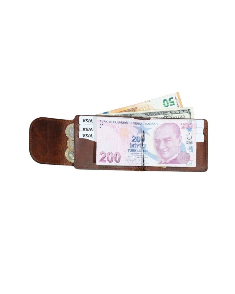 Mono Klips Hakiki Deri Erkek Cüzdan